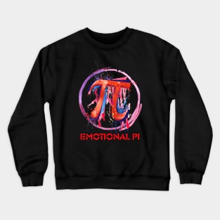 Emotional Pi Symbol, Action Painting Art Crewneck Sweatshirt